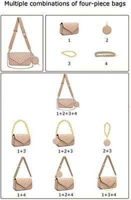 Tas Selempang Berlapis Desainer Bergaya Kecil Untuk Wanita