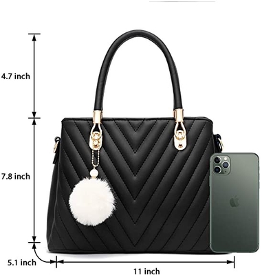 Tas Kulit Fashion Pu Wanita Mewah Tas Pegangan Atas