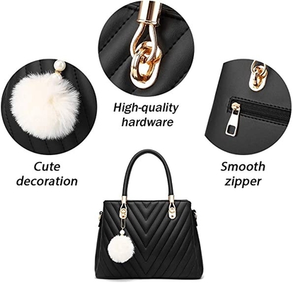 Tas Kulit Fashion Pu Wanita Mewah Tas Pegangan Atas